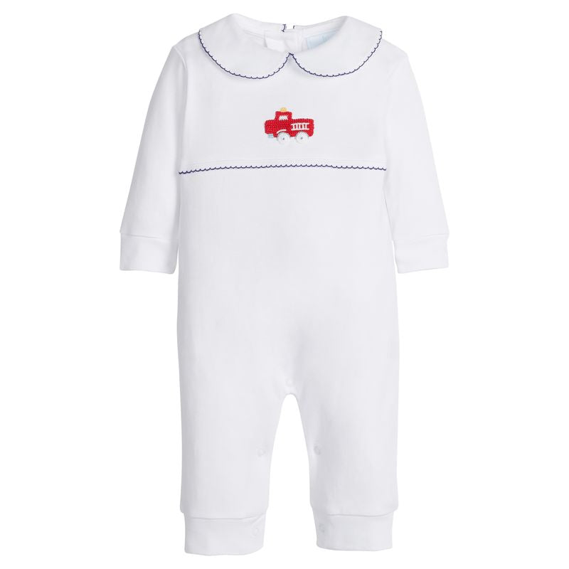 Crochet Playsuit- Fire Truck