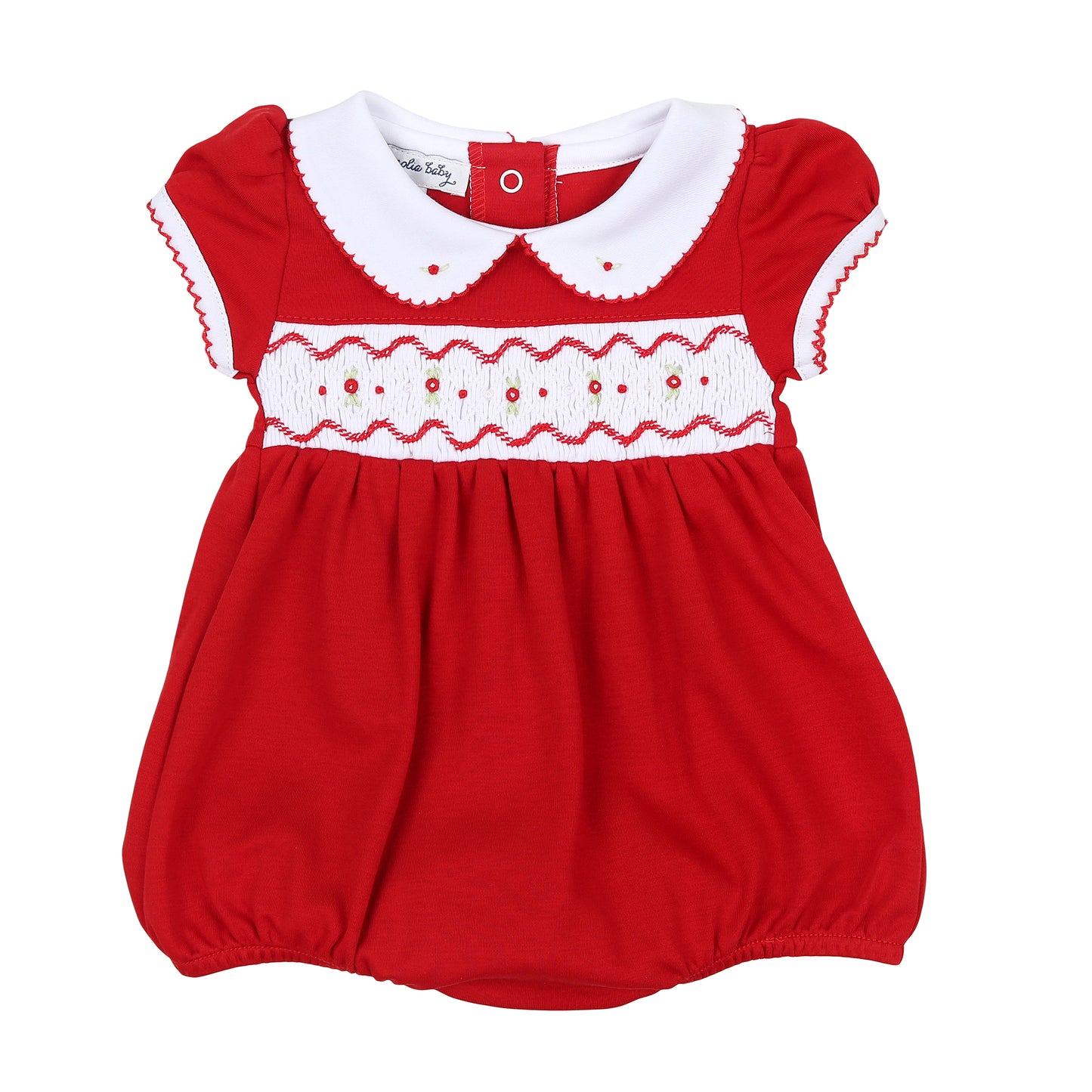 Magnolia Baby Clara and Caden Smocked Collared Girl Bubble