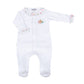 Magnolia Baby Pumpkin Blush Embroidered Ruffle Footie