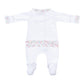 Magnolia Baby Pumpkin Blush Embroidered Ruffle Footie