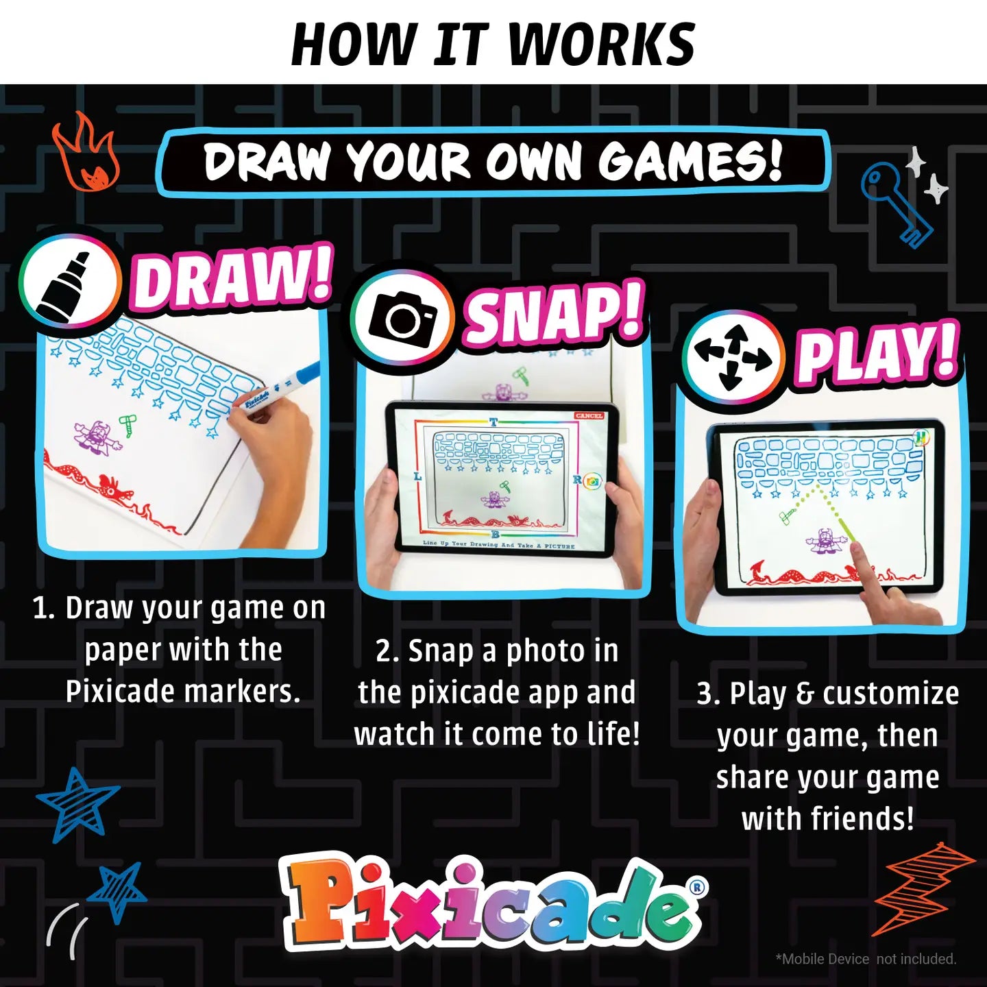 Pixicade- Draw Your Own Games!