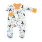 Magnolia Baby A Little Bit Batty Printed Zipper Footie