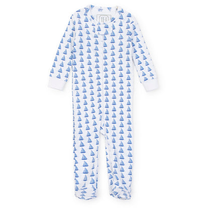 Lila and Hayes Parker Boys' Zipper Pajama - Sailing Away