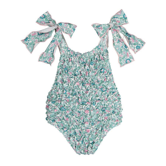 Sal and Pimenta Aqua Betsy Frilled Swimsuit