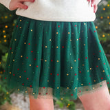 Sweet Wink Emerald Rhinestone Christmas Tutu