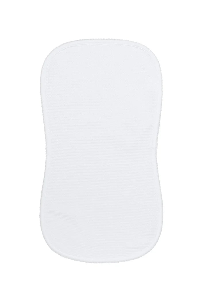 Nellapima White Bubble Baby Burp Cloth - White Picot Trim