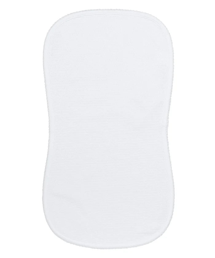 Nellapima White Bubble Baby Burp Cloth - White Picot Trim