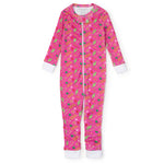 Lila and Hayes Parker Zipper Pajama - Christmas Candy Pink