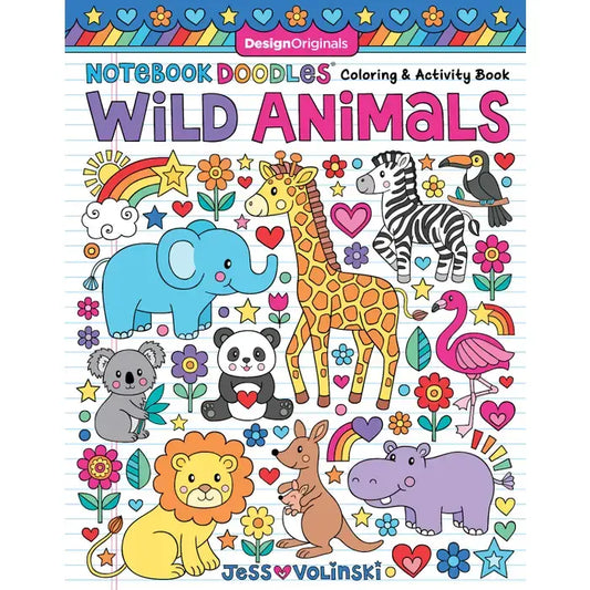 Coloring Book Notebook Doodles - Wild Animals