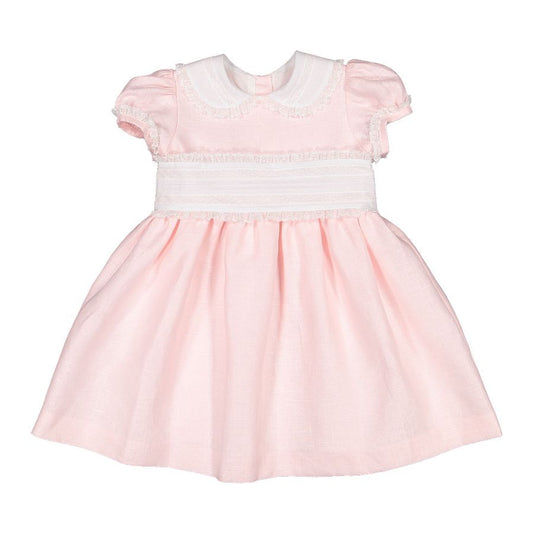 Linen Pink Classic Dress