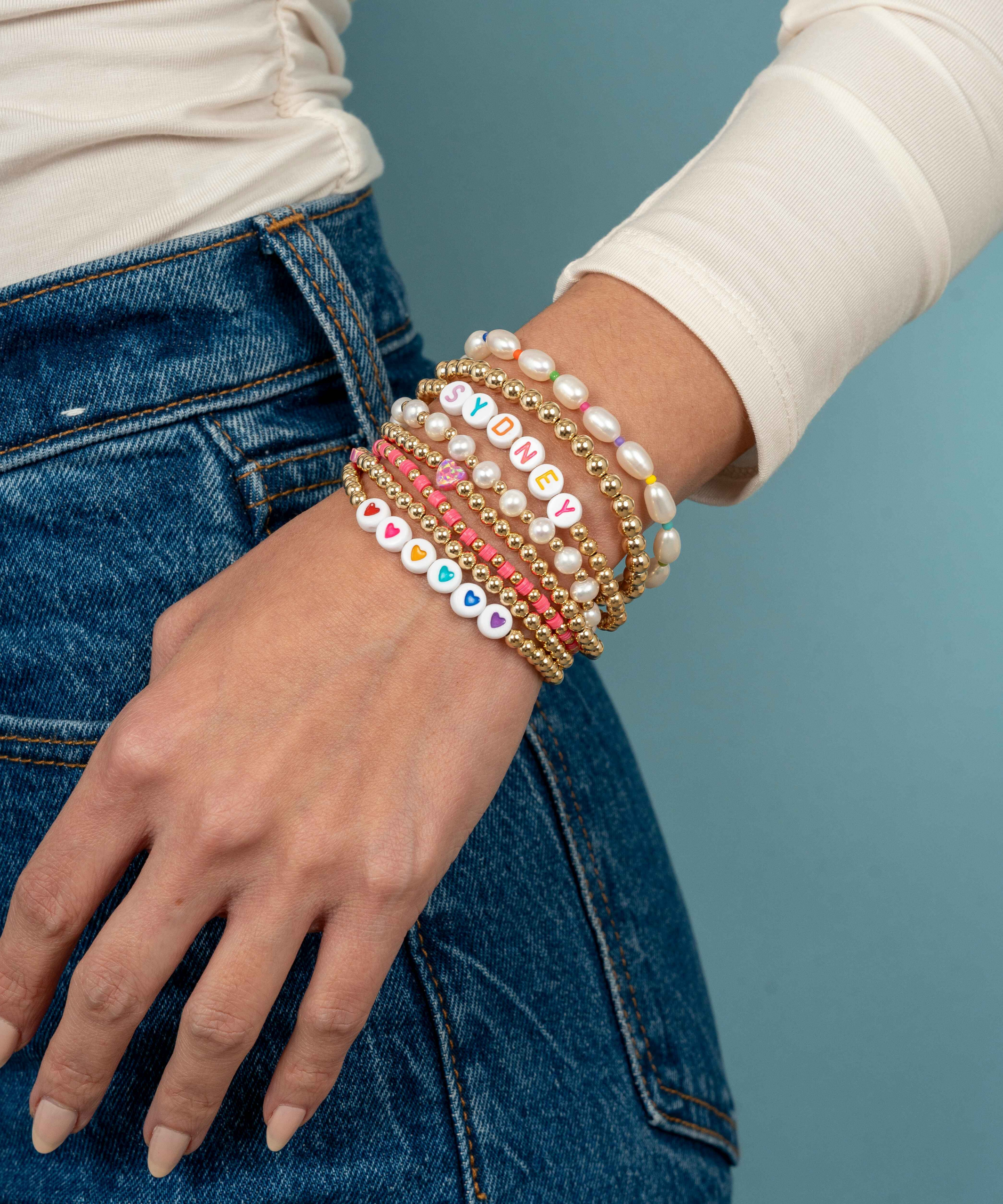 Women's Custom Name Everyday Stretch Bracelet