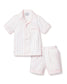 Petite Plume Pink and White Stripe Short Set