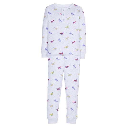 Little English Printed Jammies - Airplanes