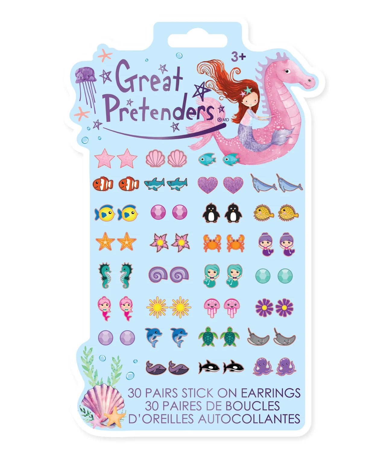 Great Pretenders Mermaid Stick on Earrings