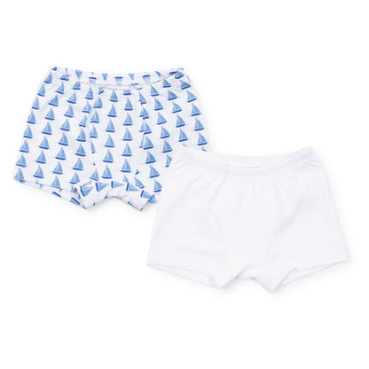 Lila and Hayes James Boys' Underwear Set - Sailing Away/White