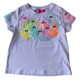Queen of Sparkles Lavender Ghost halloween T shirt for kids