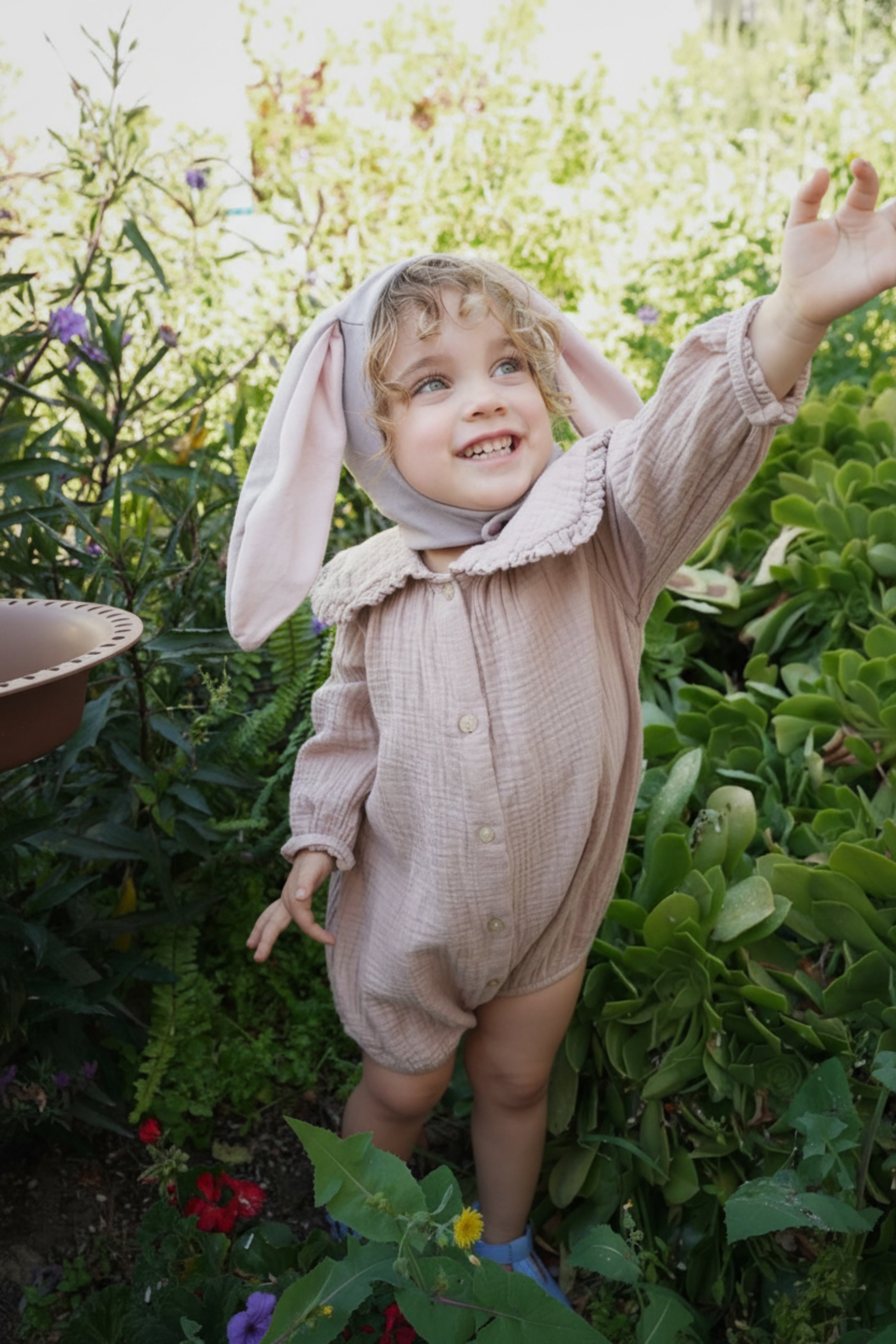 Band of the Wild Gray Bunny Bonnet
