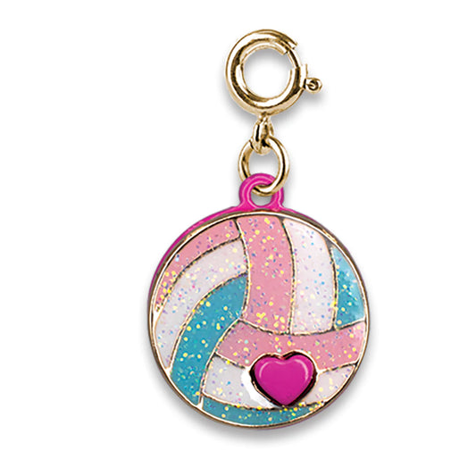 CHARM IT! Gold Glitter Volleyball Charm