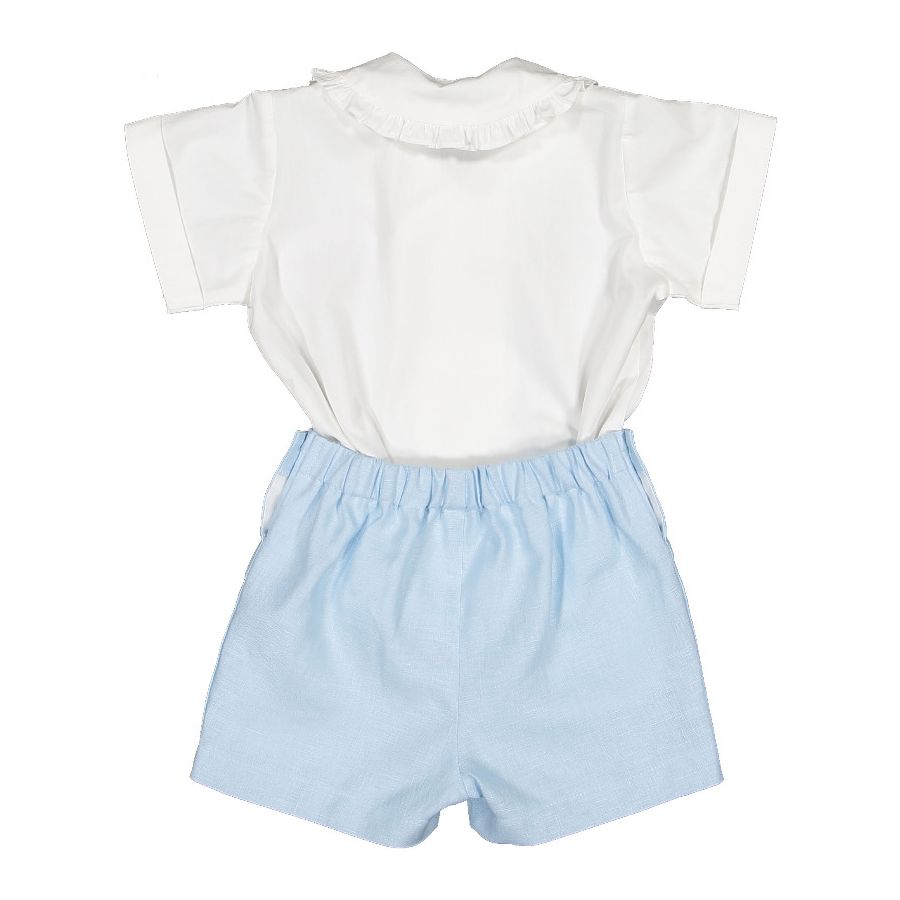 Sal and Pimenta Linen Blue Baby Set