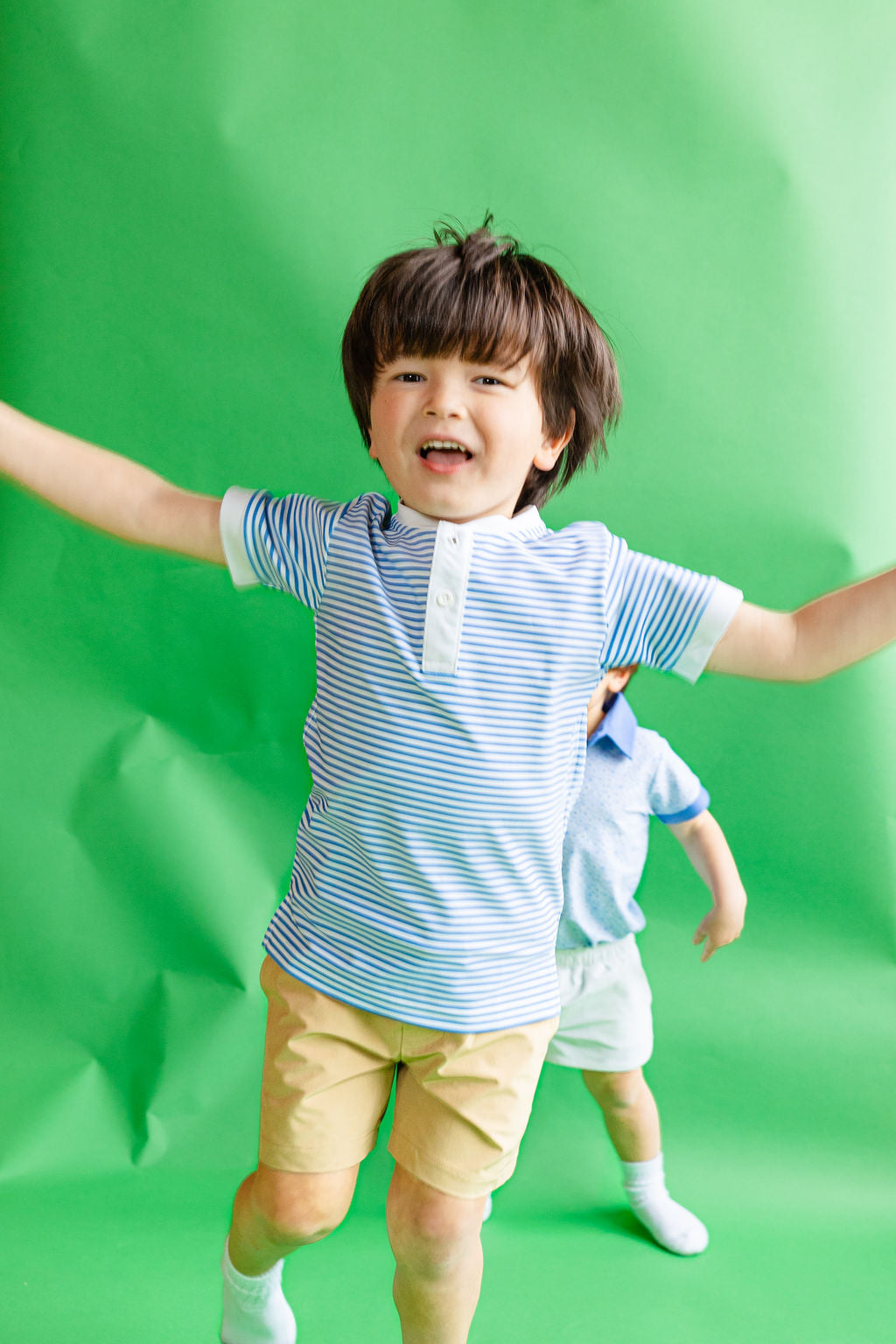 Sky Blue Thin Stripe Blade Polo