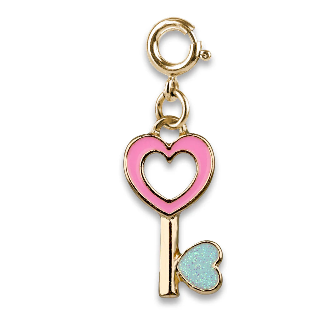 CHARM IT! Gold Heart Key Charm