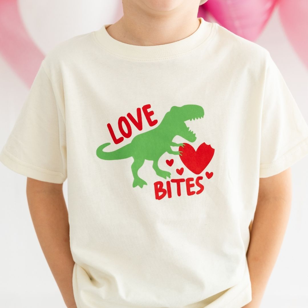 Sweet Wink Love Bites Valentine's Day Short Sleeve T-Shirt - Natural