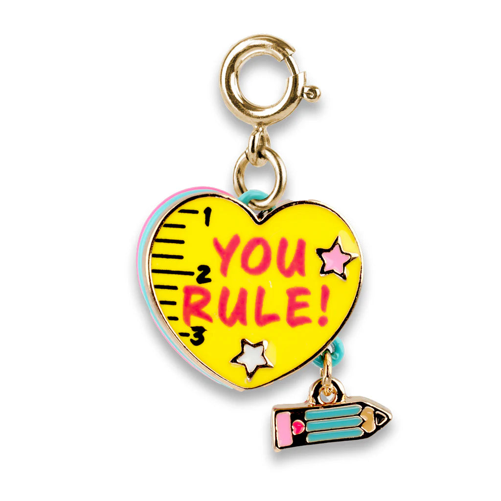 Gold You Rule Heart Charm