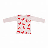 Haven Girl Tween Clothing pink long sleeve shirt with boots and sequins 
