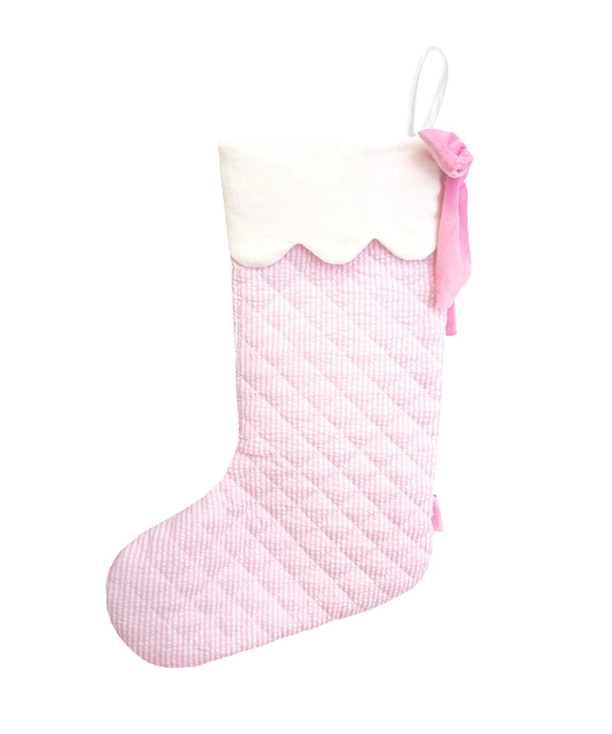 Bits & Bows Pink Quilted Stocking