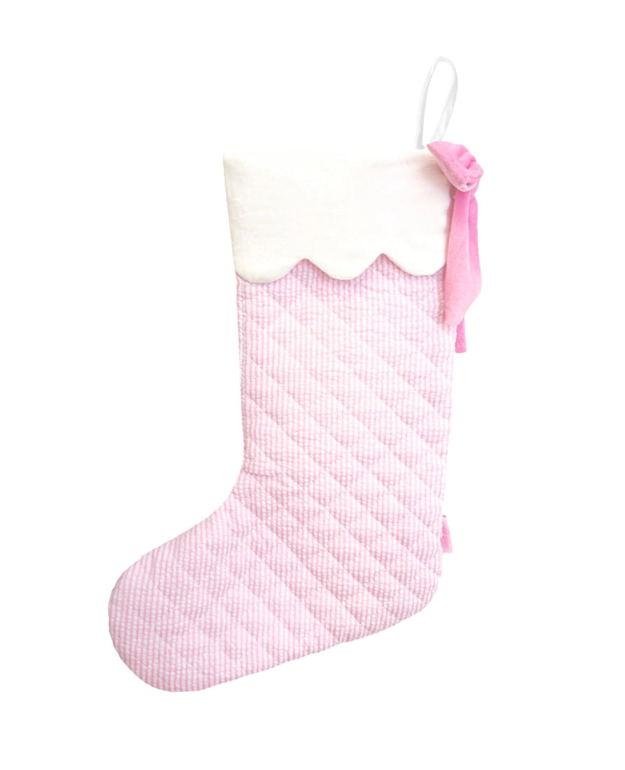 Bits & Bows Pink Quilted Stocking