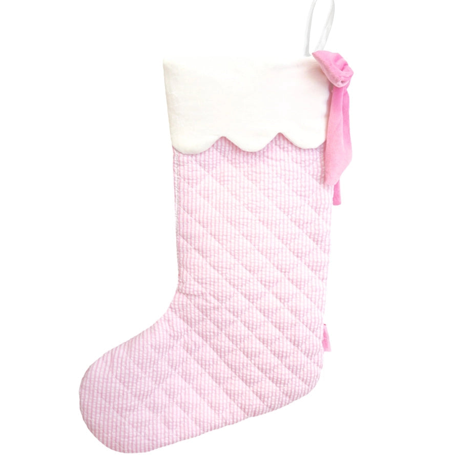 Bits & Bows Pink Quilted Stocking