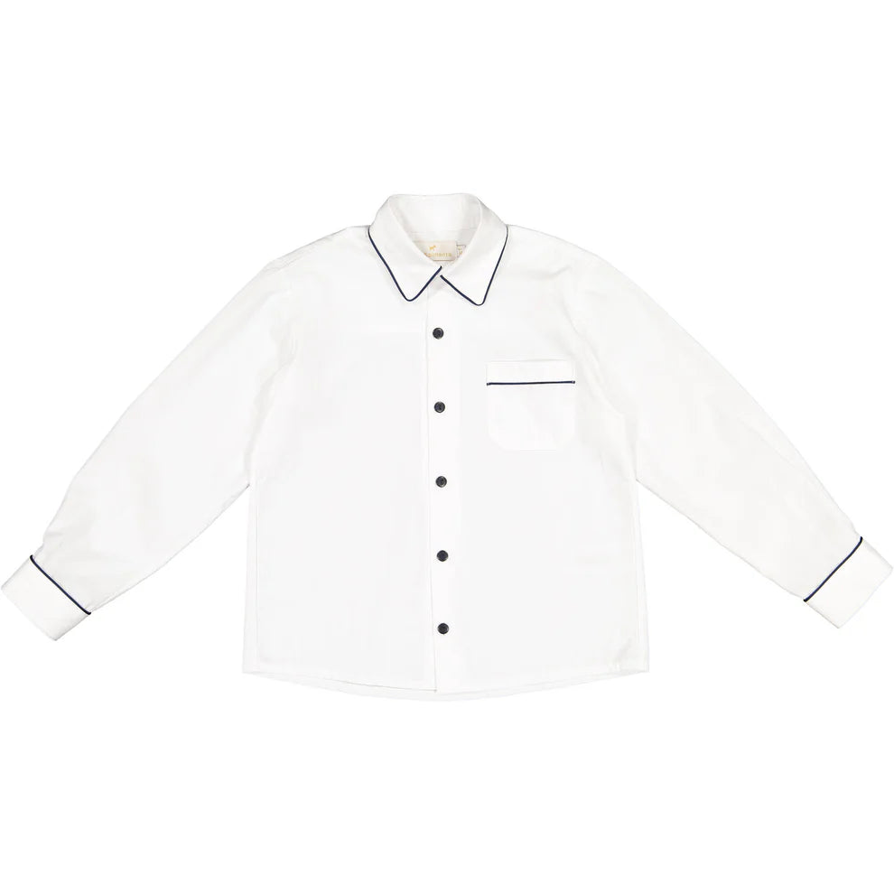 Sal and Pimenta Navy Velvet Boys Shirt