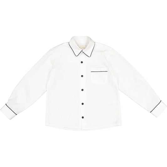 Sal and Pimenta Navy Velvet Boys Shirt