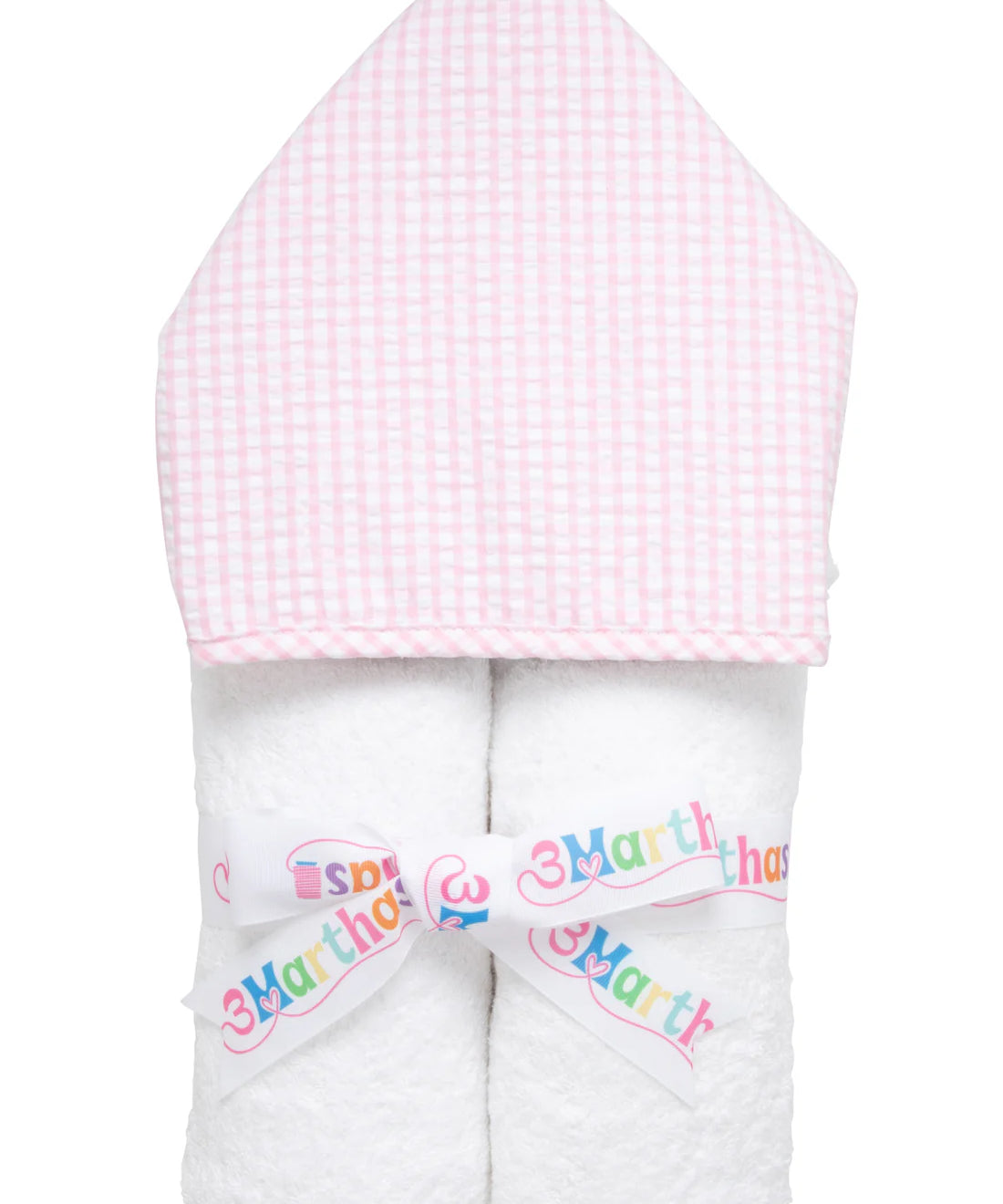 3 Marthas Pink Big Check Everykid Towel