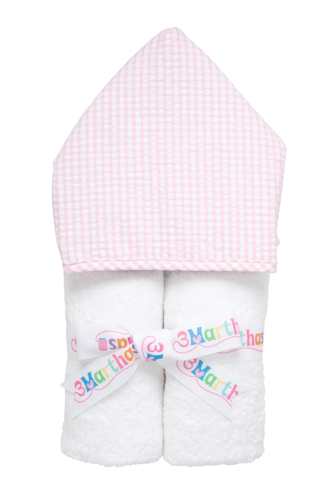 3 Marthas Pink Big Check Everykid Towel
