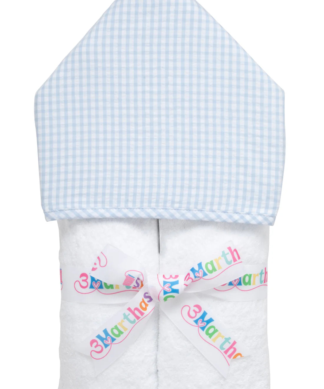 3 Marthas Blue Big Check Everykid Towel