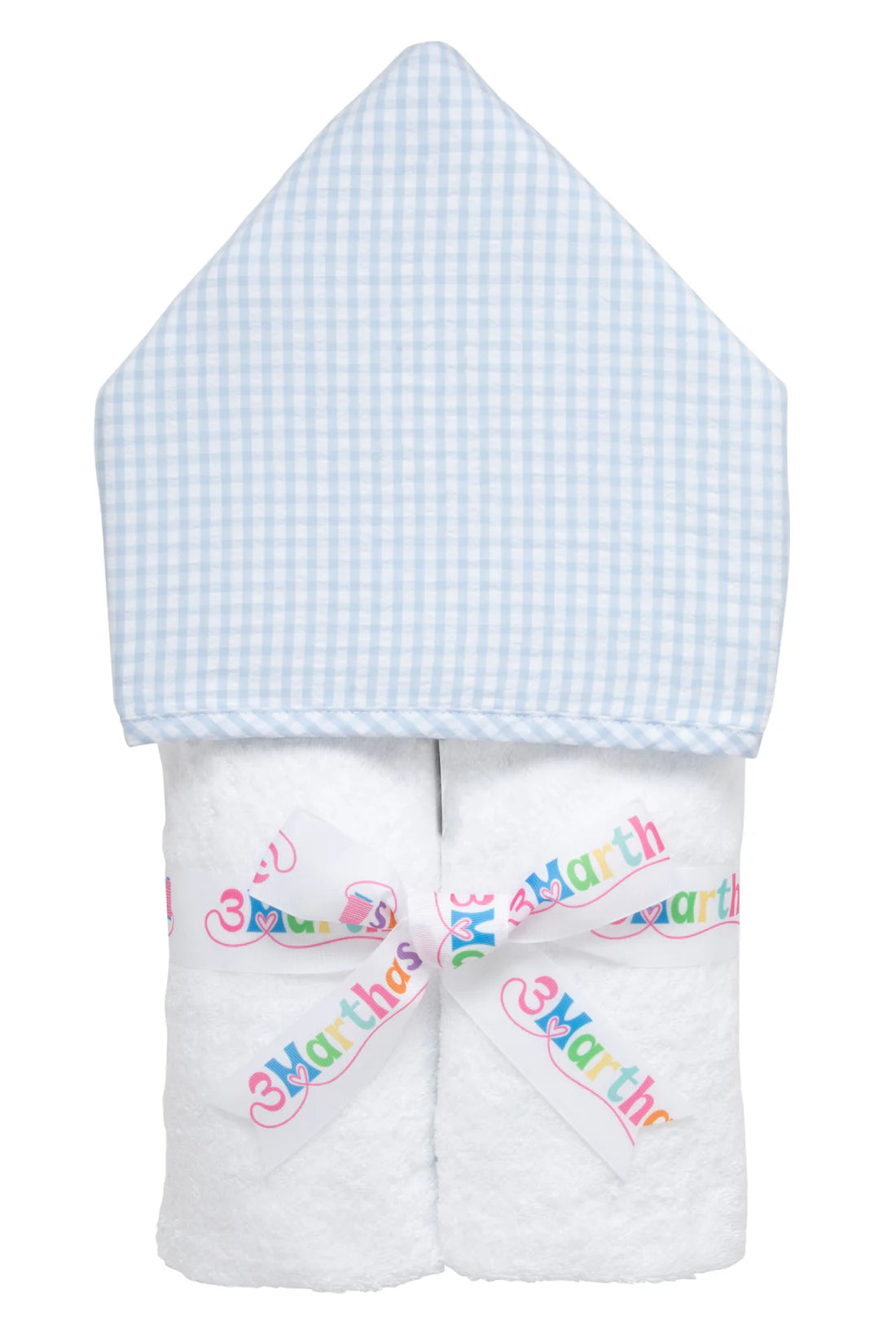 3 Marthas Blue Big Check Everykid Towel