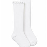 Jefferies Socks Ripple Edge Knee High Socks - White