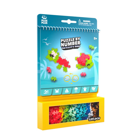 Plus Plus Puzzle By Number- Activity Pad- Ocean