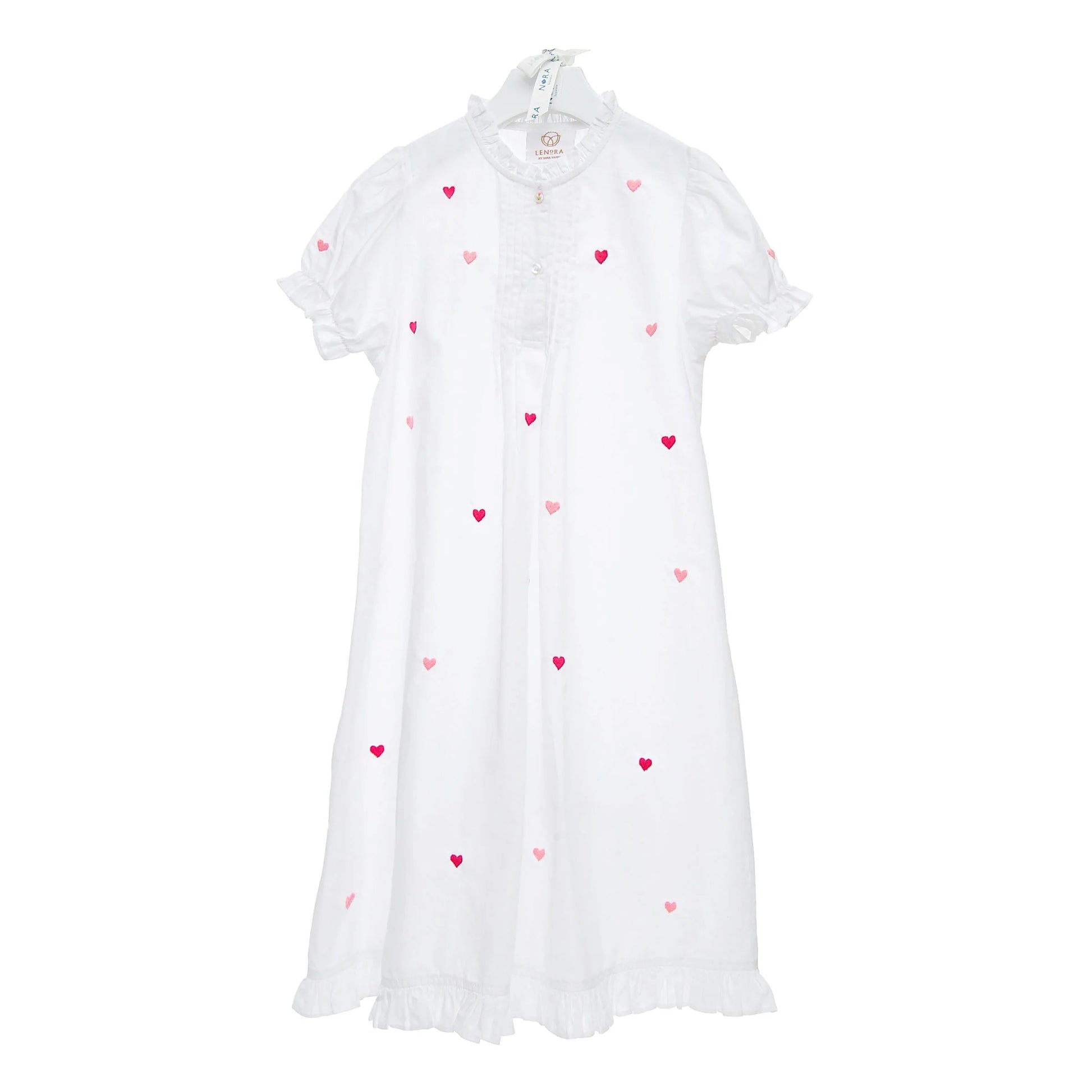 Lenora Girl's Josie Heart Cotton Night Dress