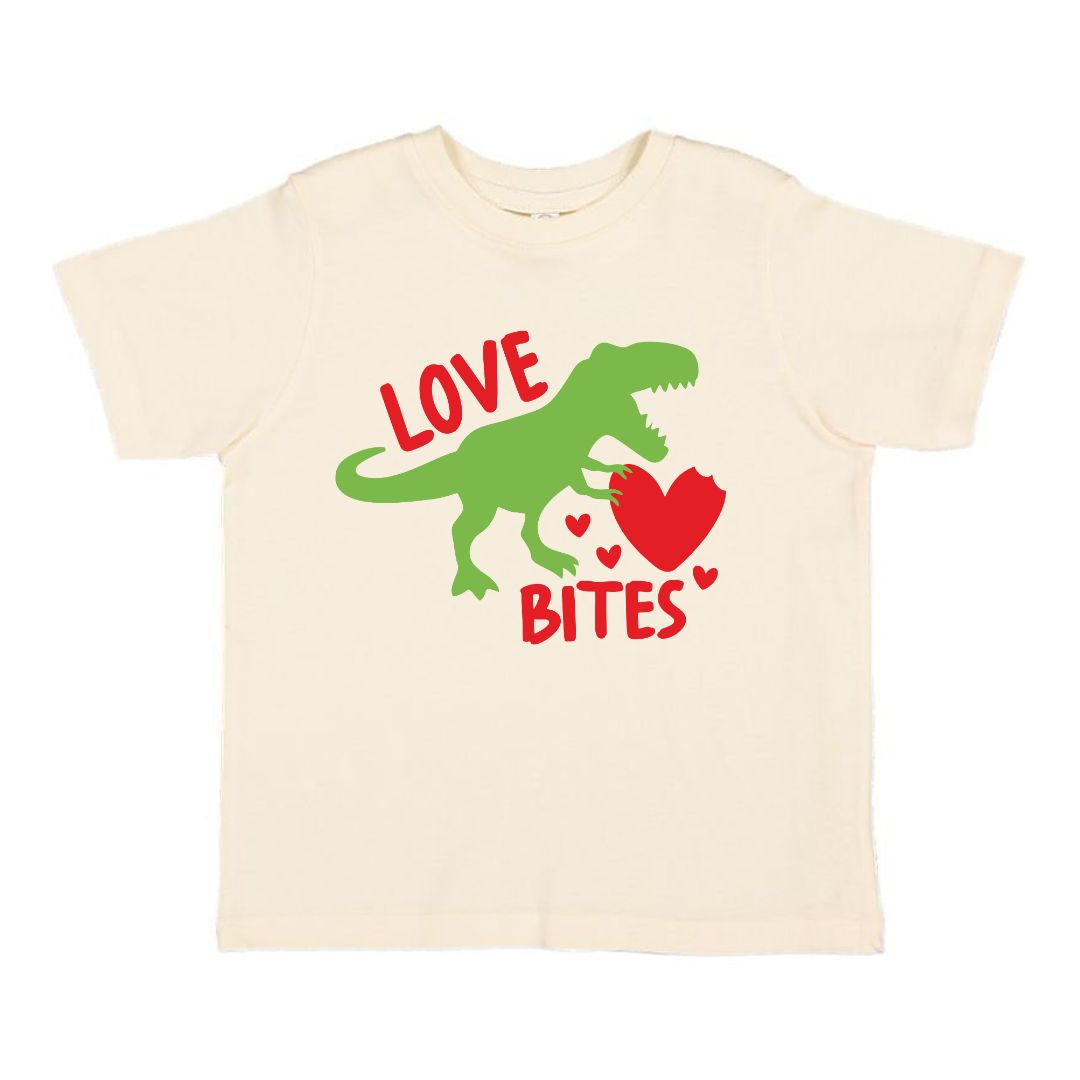 Sweet Wink Love Bites Valentine's Day Short Sleeve T-Shirt - Natural