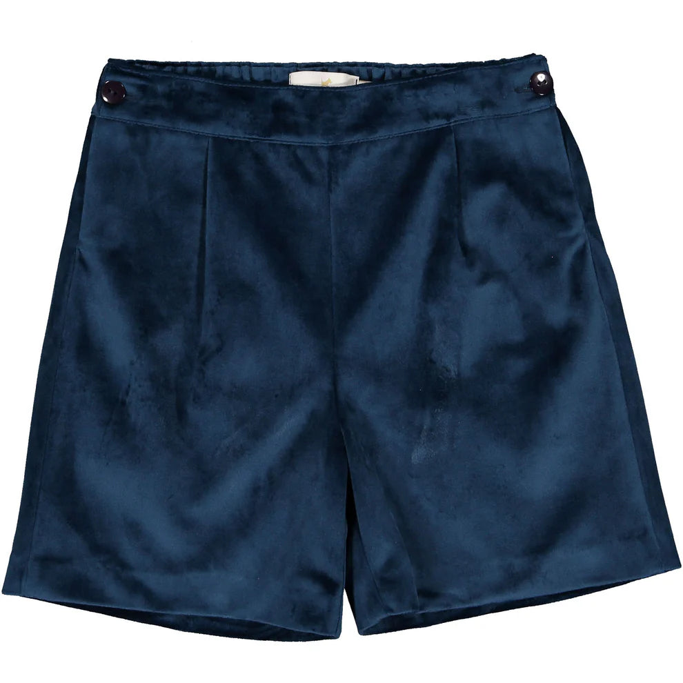 Navy Velvet Boys Shorts