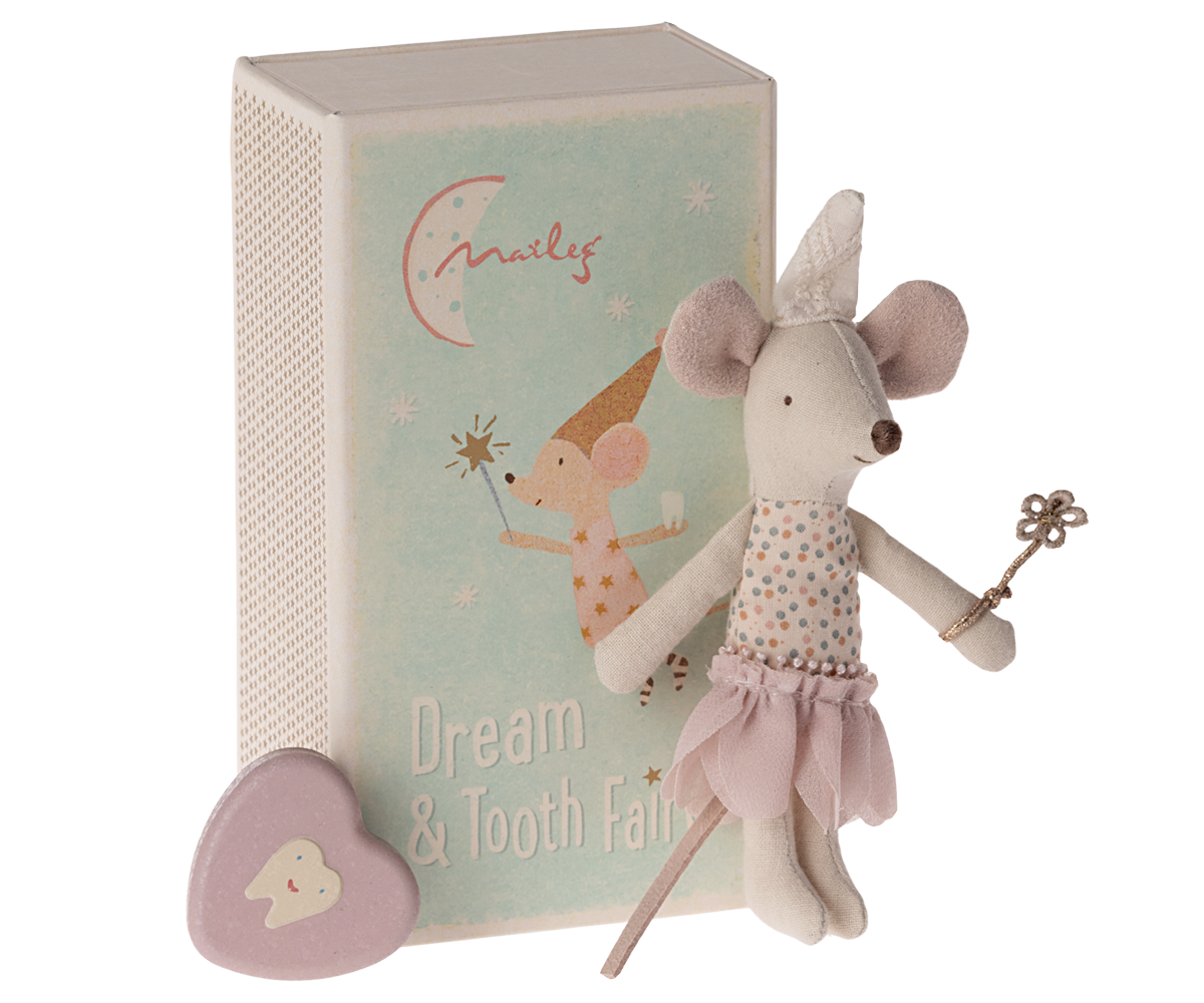 Tooth Fairy Mouse, Little Sister in Match Box