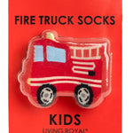 Living Royal Fire Truck 3D Packaged Crew Socks