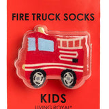 Living Royal Fire Truck 3D Packaged Crew Socks