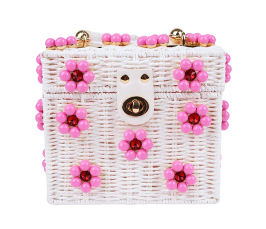 Jenna Lee Daisy Bag- Bubblegum Pink