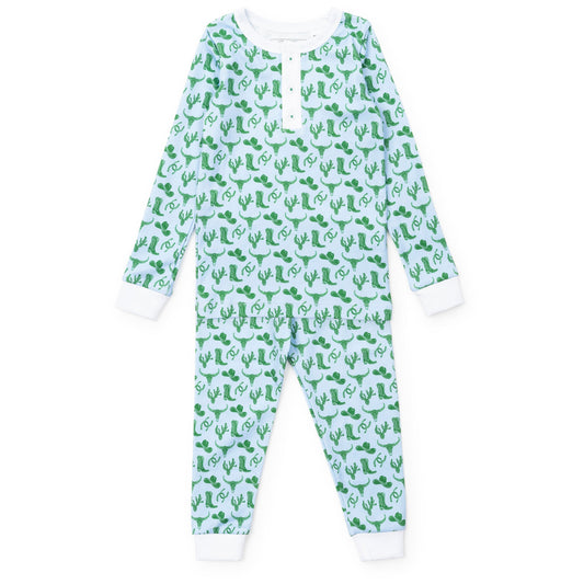 Lila and Hayes Jack Boys' Pajama Pant Set - Wild West Blue