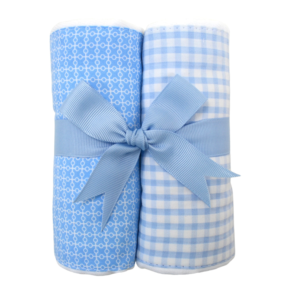 3 Marthas Blue Lab Burp Cloth Set