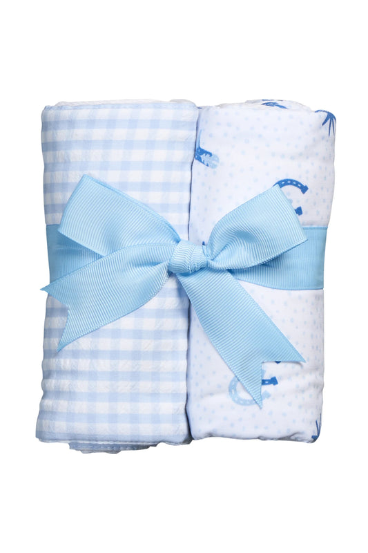 Cowboy Burp Cloth Set