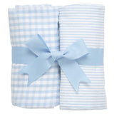 Blue Basic Burp Cloth Set